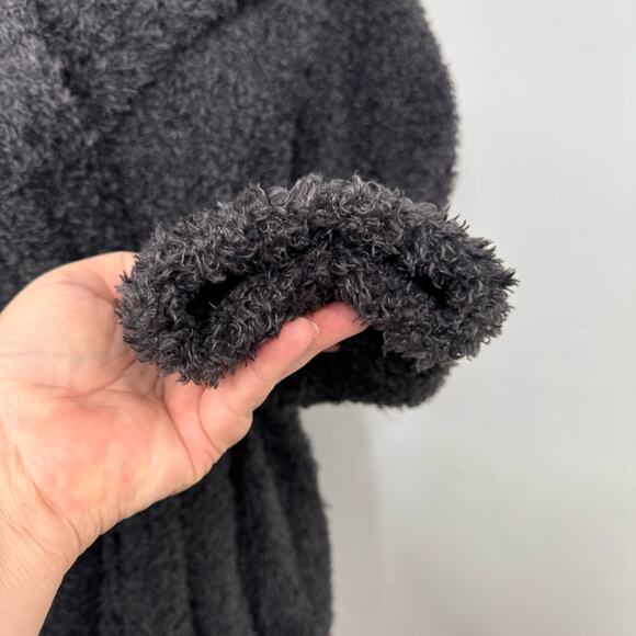 Sooki Teddy Wrap Trench Coat Gray Jacket Fuzzy Warm Classic Preppy Winter Size M - Picture 4 of 13